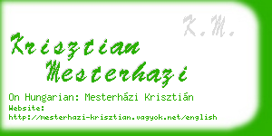 krisztian mesterhazi business card